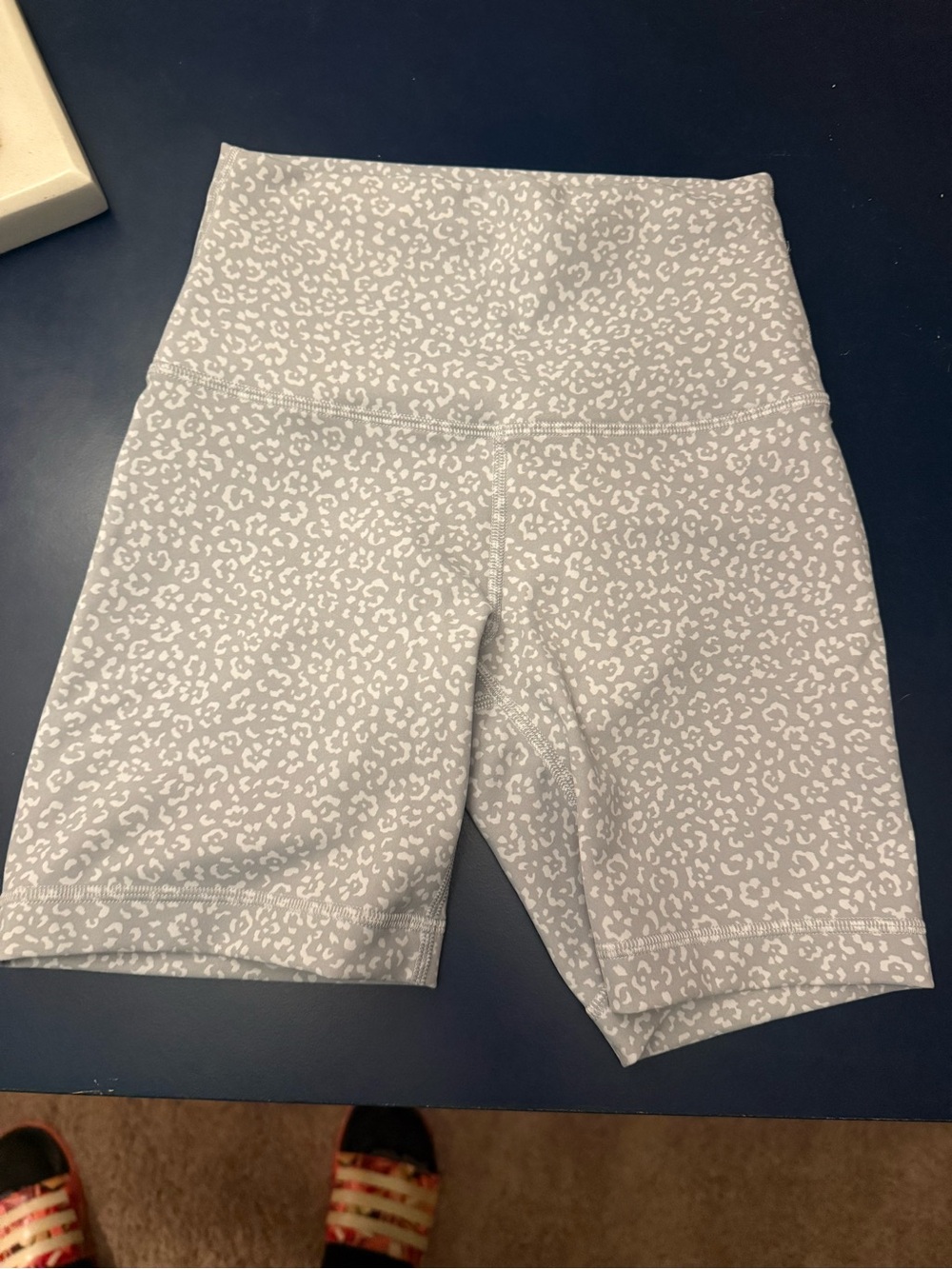 lululemon athletica High-Rise Light Gray Leopard Bike Shorts